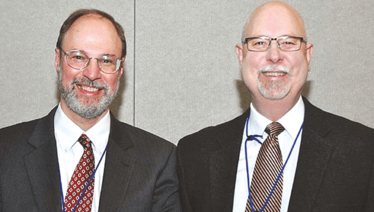 The late Alan Tucker (Chair of Pathology at the University of South Alabama) with Mark Wick at the 2012 USCAP annual meeting.